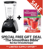 Get the Blendtec Fit  with a FREE Recipe book:  "The Smoothies Bible". Get over 150 Delicious Smoothie Recipes to whip up in your new Fit today!
*****SALE DEAL: Low Price + Free Recipes Book + Free Shipping! ******