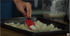 Spoonula spreading out cauliflower rice for baking
(Watch video of Blendtec Cauliflower Rice Recipe demonstration here: https://www.blendtec.com/pages/blending-101-cauliflower-rice)