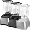Blendtec Designer 725 models with patented the 5 sided WildSide+ Jar (large 90 oz size). Offered in 3 finishes: Stainless Steel, Gun Metal, and Stainless Steel / White (trim). 