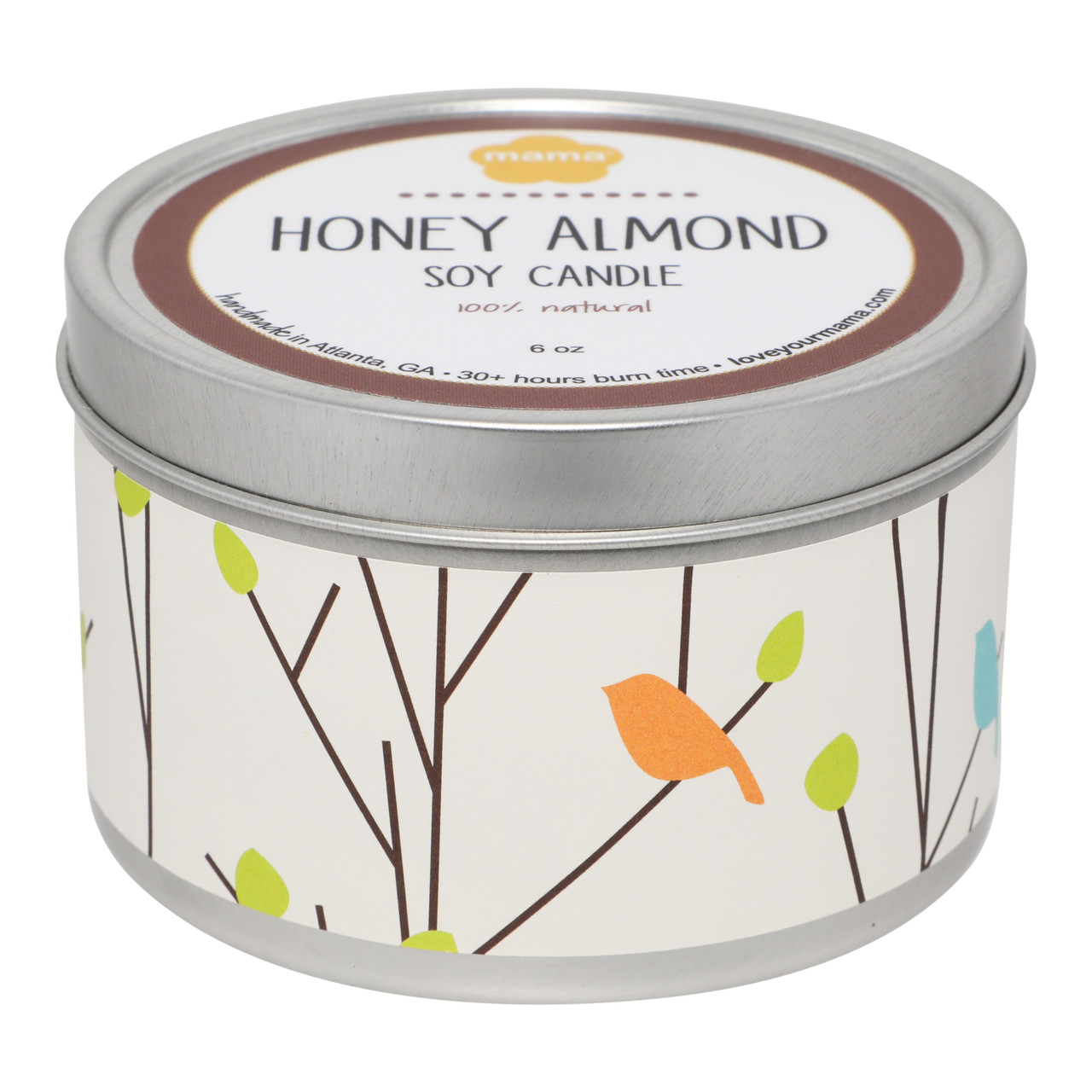 Honey Almond 6 oz. Soy Candle Tin | Mama Bath + Body