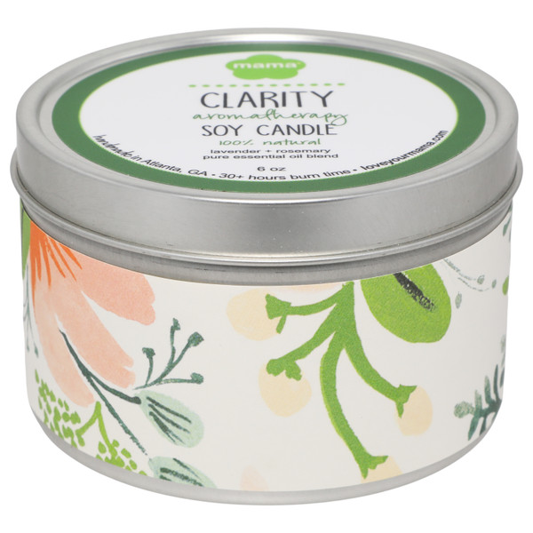 Clarity - Lavender + Rosemary 6 oz. Soy Candle Tin | Mama Bath + Body