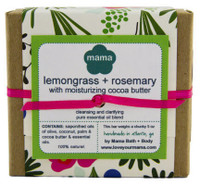 Lemongrass + Rosemary (Cocoa Butter Bar) Soap - Gift Wrapped | Mama Bath + Body