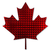 Red Holographic Maple Leaf Decal/Mosaic Prism Decal