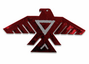 Thunderbird Sequin Iron-On Patch/Red Sequin Thunderbird Patch