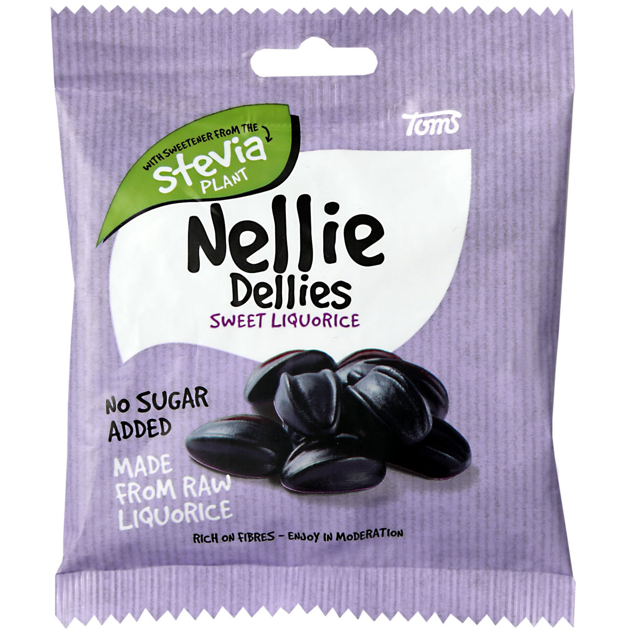 Toms Stevia Nellie Dellies Sweet licorice 90g / 3.1 Oz (semi chewy  licorice) - myGermanCandy.Com