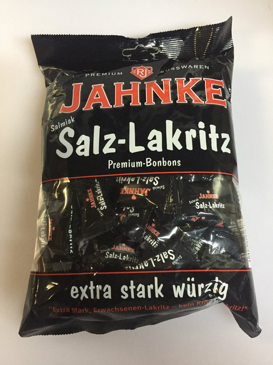 Jahnke Big Bag Salmiak-salt Licorice / Salmiak-Salz-Lakritz 300 g - 10.58  Oz - myGermanCandy.Com
