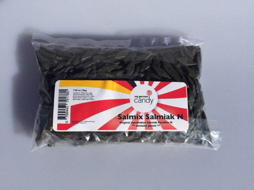 Directly imported from Salmix you get these Bulk Salmiak in our clear 200g bag.