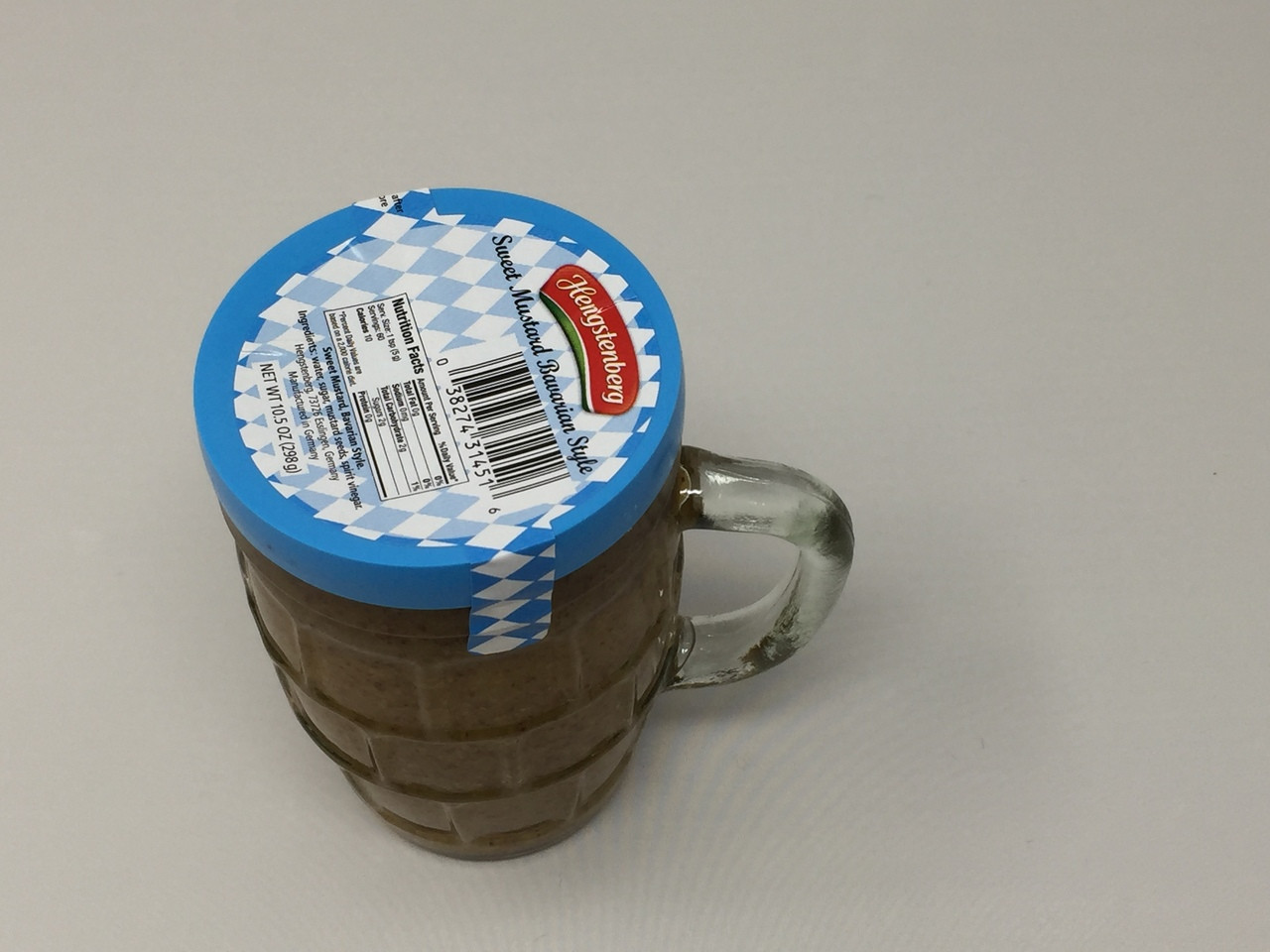 Hengstenberg Mustard Sweet Bavarian Style Mustard in Beer Glass / Bier Humpen 298 g 10 Oz