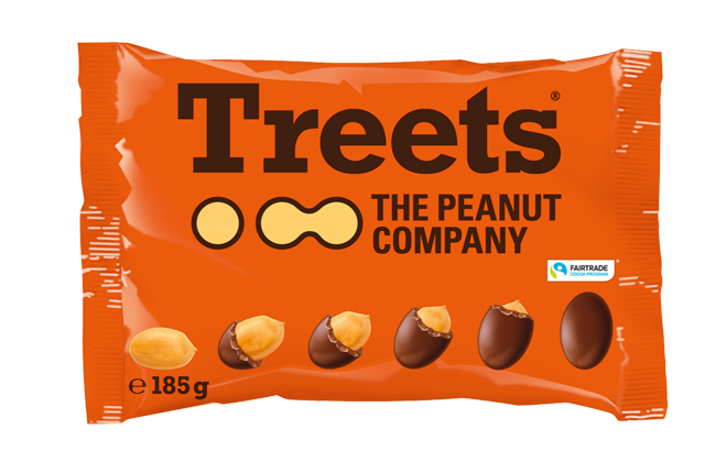 Treets the German original Peanut covered in chocolate, 185g / 6.5 oz bag