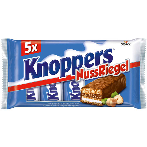 Knoppers Chocolate Bar Knoppers Crispy & Fluffy Nut Bar 5x Candy