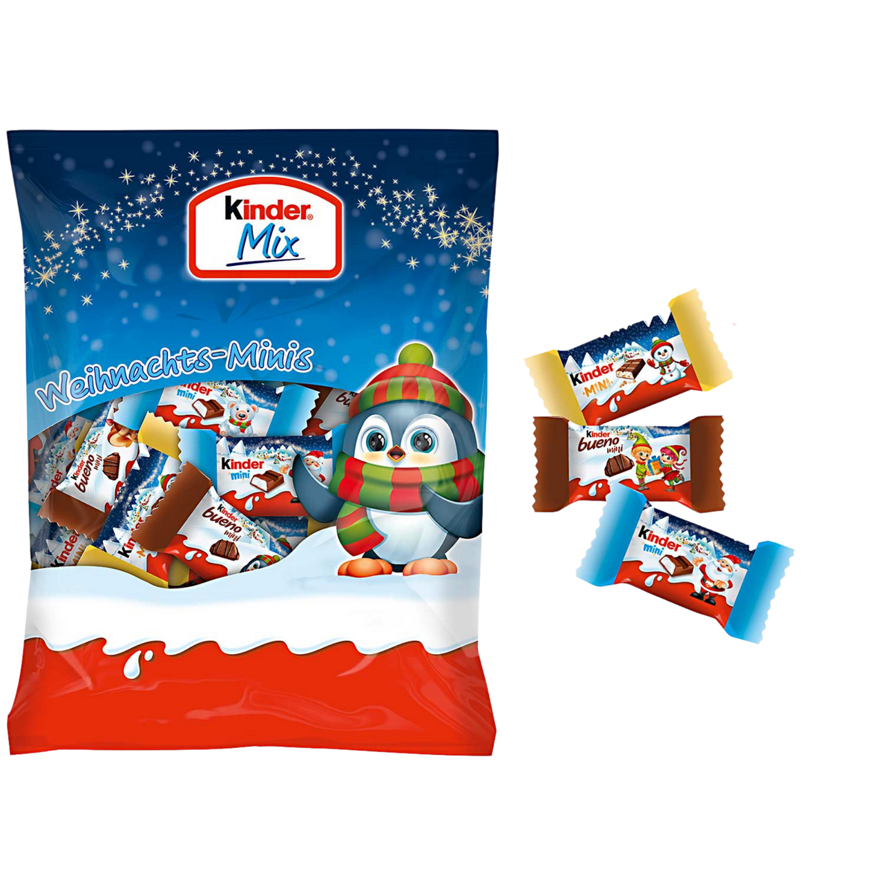 BBD: 04.20.22 - Ferrero Kinder Mini xMas Mix Assorted 156g - 5.5oz
