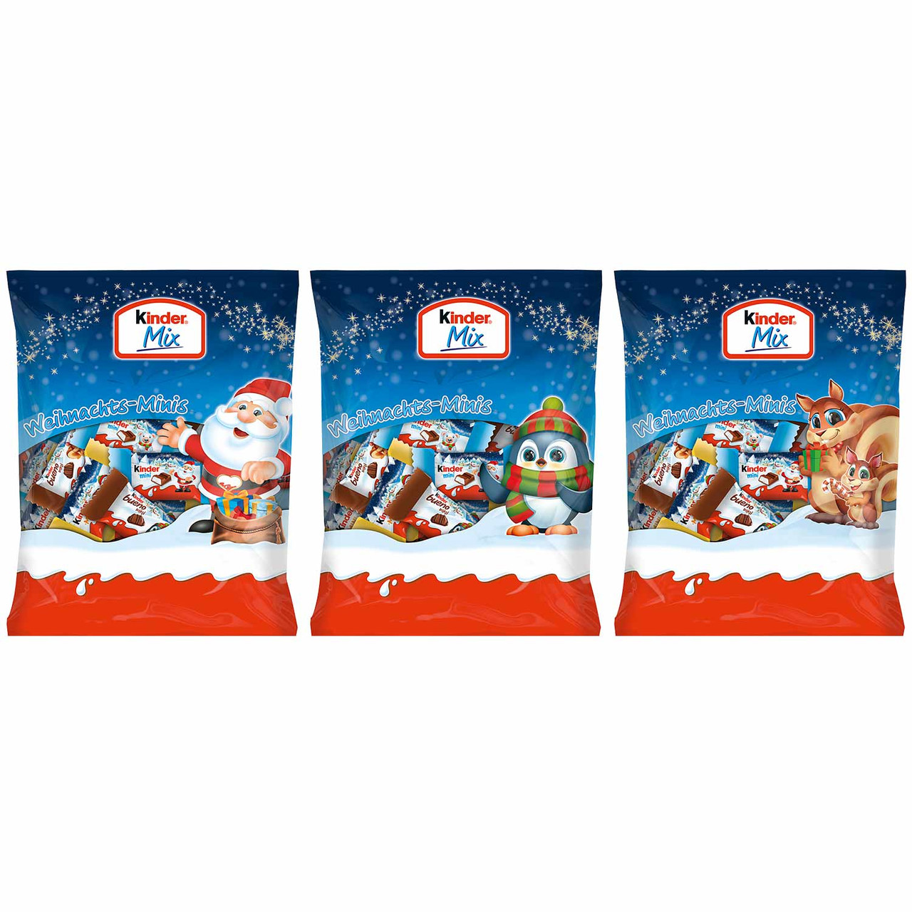 BBD: 04.20.22 - Ferrero Kinder Mini xMas Mix Assorted 156g - 5.5oz (Bueno,  Cereal & Chocolate) 