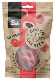 Panda Strawberry - White Chocolate - Licorice Balls 120g - 4.2oz