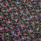 Tiny multicolored floral print on black