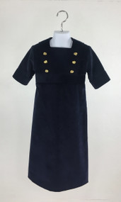 Navy Double Buttons Dress