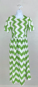 Ladies Green Chevron Dress