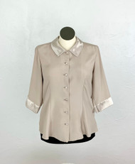 Ladies Crepe-Back Satin Blouse