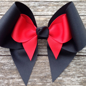 The Elizabeth- Black & Red Large Bow and Mini Bow LMB100
