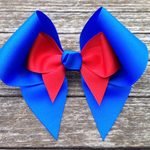 The Elizabeth- Royal & Red Large Bow and Mini Bow LMB100