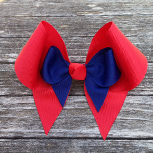 The Elizabeth- Red & Navy Large Bow and Mini Bow LMB100