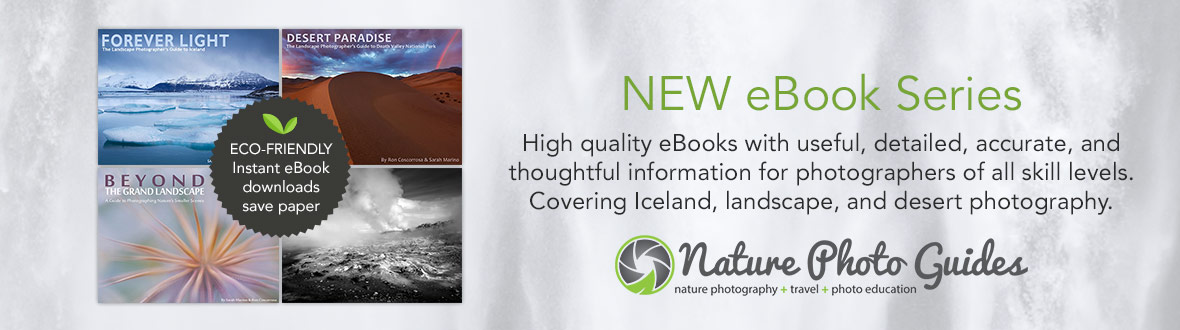 NEW eBook Series by Nature Photo Guides | High quality eBooks with useful, detailed, accurate, and thoughtful information for photographers of all skill levels. Covering Iceland, landscape, and desert photography.
