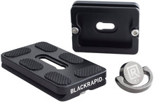 Camera strap tripod mount BlackRapid Tripod Plate allows you to easily switch shooting from your tripod to any BlackRapid DSLR camera strap with ease. Pictured are both size options (50mm and 70mm) as well as the included FastenR.