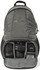 Tradewind Camera Backpack 18 with main DSLR compartment opened (gear not included). Pictured in color Slate.
