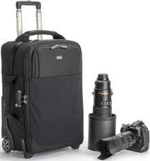 Airport Security v3.0 Rolling Camera Case pictured with gear (not included) and handle extended.