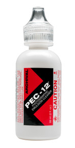 PEC-12 Film Cleaner comes in individual bottles of 2 oz (59.1 ml). Perfect for cleaning most film and print emulsions.