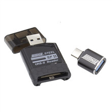 Hoodman Steel SD/Micro SD UHS-II Enabled Card Reader w/USB-C Adapter