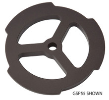 Safety Plate for Gitzo Tripods - GSP55. The plate is anodized (not unfinished as shown in the photo).