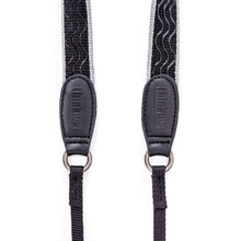 Lightweight camera strap in Black with Grey trim