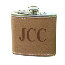 Personalized Leather Wrapped Flask