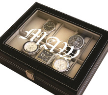 Personalized Black Watch Box