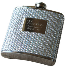 Personalized Silver Bling Flask