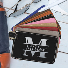 Engraved Personalized Leather Luggage Tags