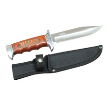 Personalized Fixed Blade Knife with Engraved Handle and Sheath