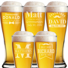 Personalized Groomsmen Gift Pilsner Glasses