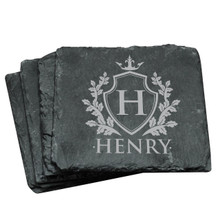 Personalized Engraved Slate Drink Coasters