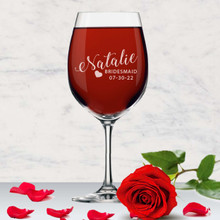 Personalized Bridesmaid Gift Wine Glasses