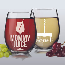 Funny Engraved Wine Glass