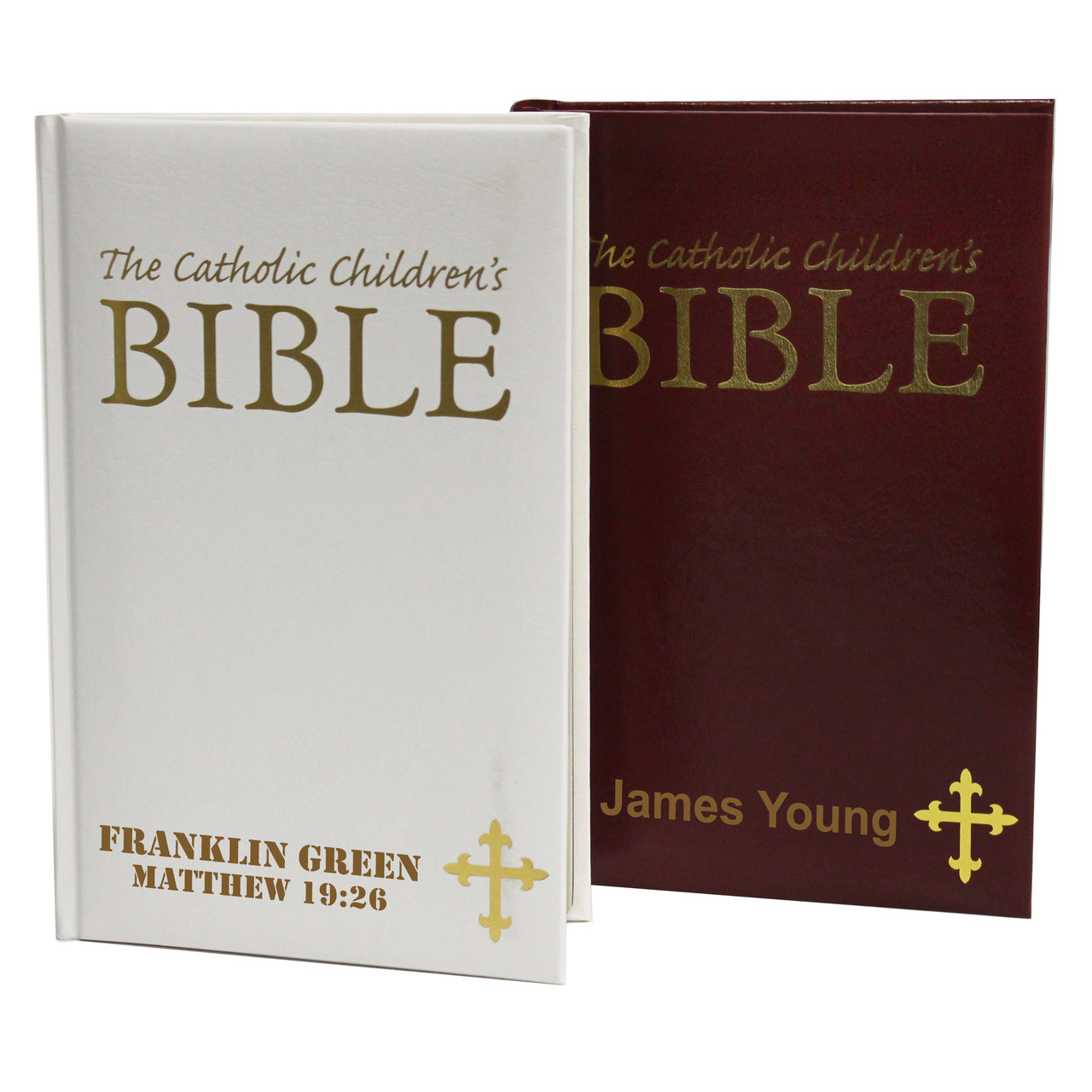 Customize with Name Let's Make Memories Personalized Children's Bible Burgundy Bible for Kids Catholic Bible 9” x 6” New & Old Testament 