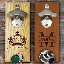 Personalized Wall Mount Bottle Opener with Magnet