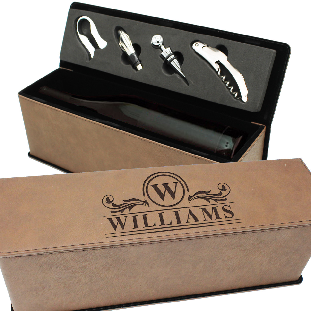 Engraved Wine Gift Box for Couples