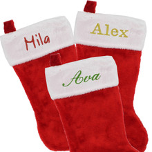 Personalized Red and White Classic Christmas Stocking