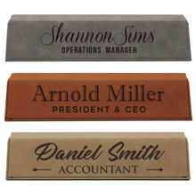 Office Gift for Boss Teacher CEO Coworker Engraving Personalized Desk Name Plates Man Dad Husband Birthday Gifts Custom Name Plates with Business Card Holder for Desks