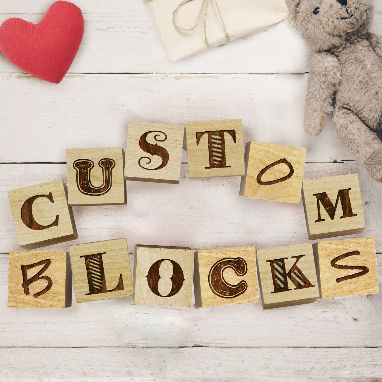 personalized baby blocks set