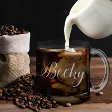 Customized Glass Coffee Mug