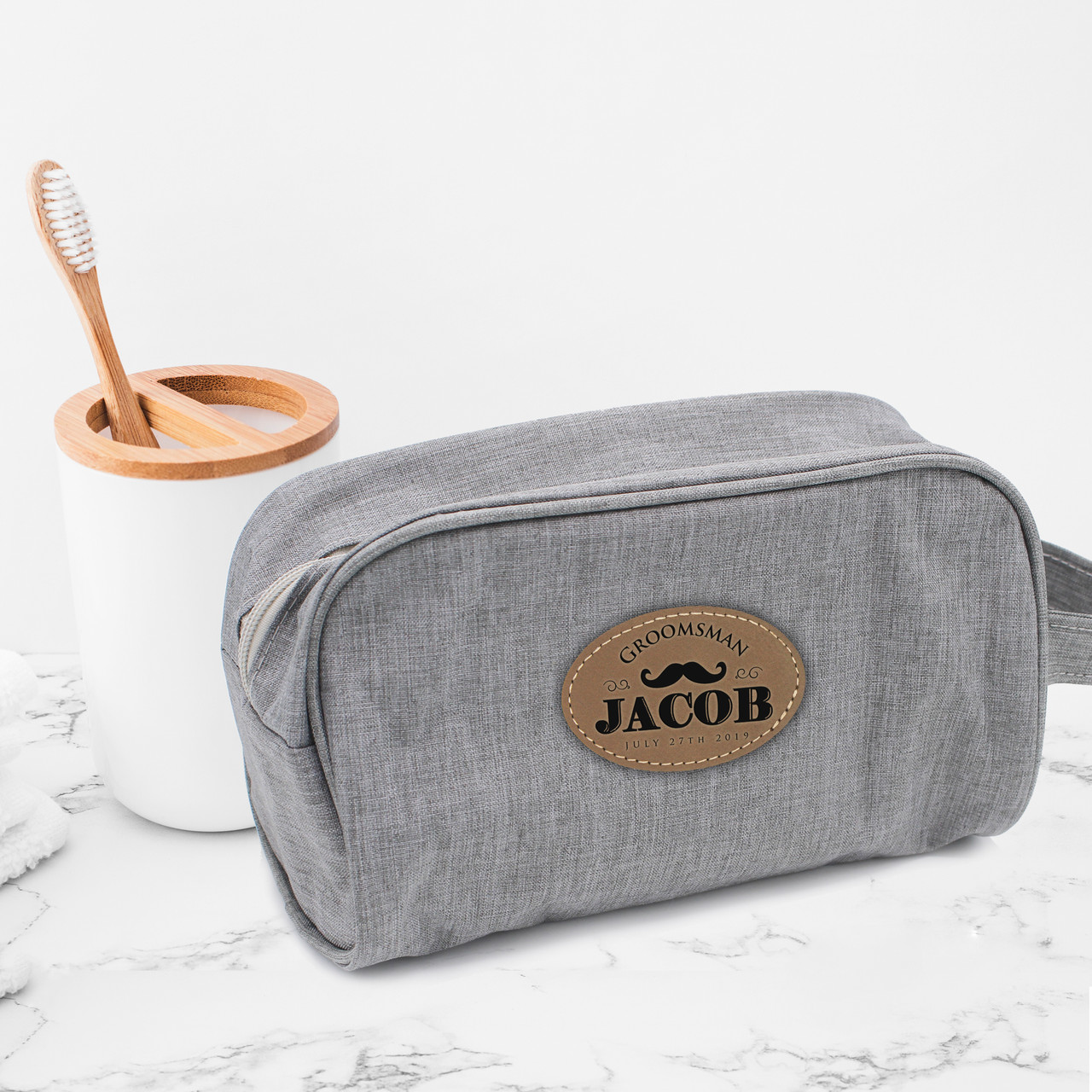 engraved toiletry bag