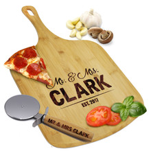 Custom Pizza Paddle and Cutter